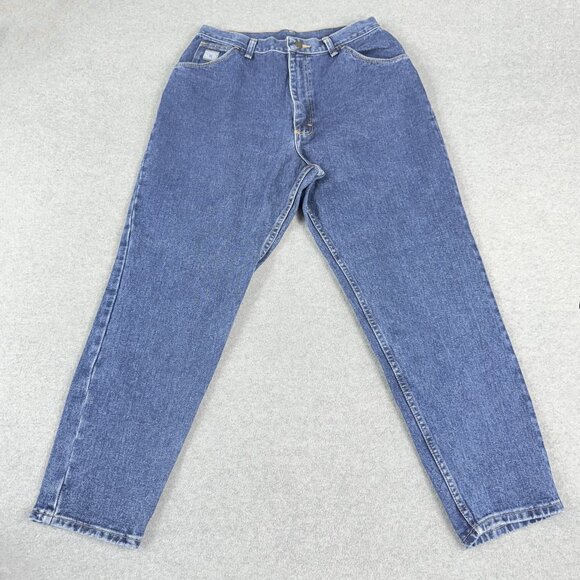 Wrangler for Women Denim - Vintage 90s Wrangler "for Women" High‑Rise Tapered Jeans Size 14 × 29 100% Cotto